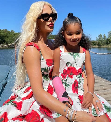 Khloé Kardashian and daughter True twin in matching 